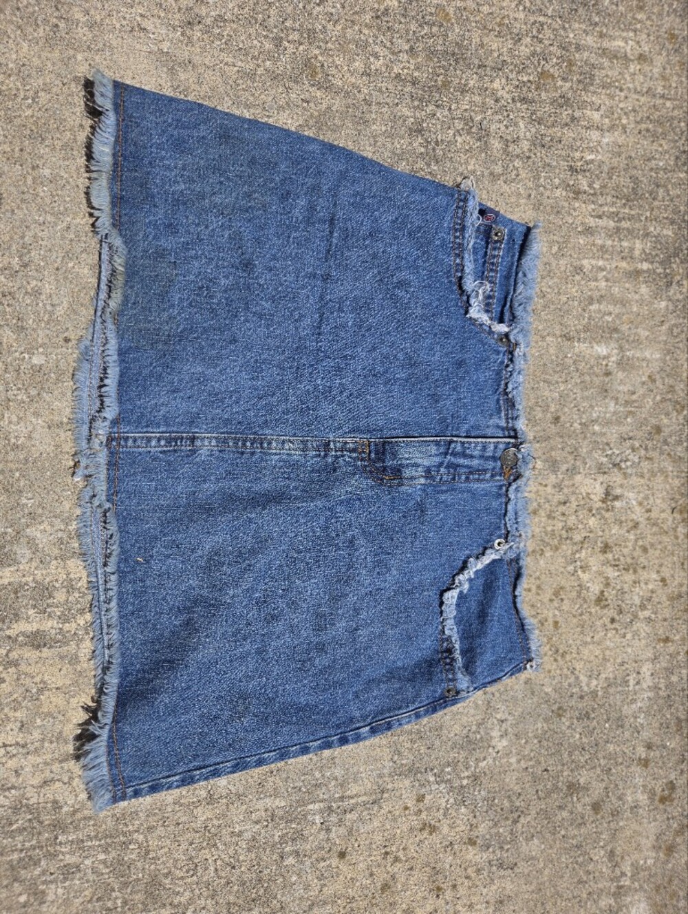 90s Y2K Tyte Frayed Bottom Jean Mini Skirt 5